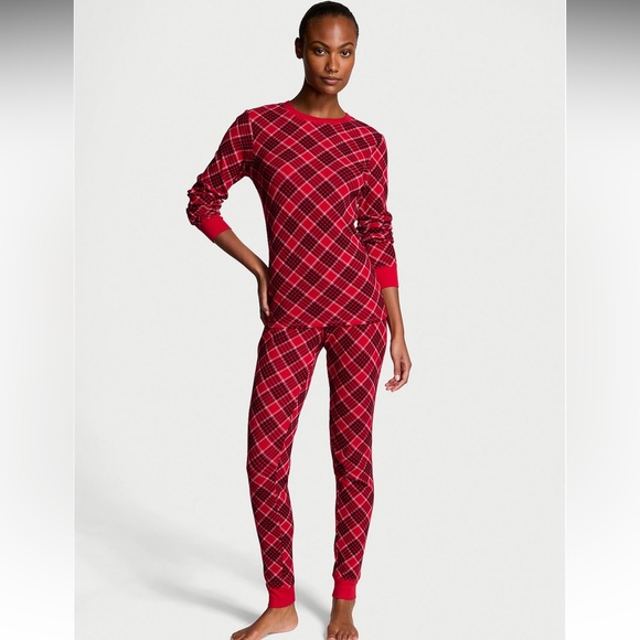 Victoria's Secret Other - NWT Victoria's Secret Red Thermal Plaid Long Pajama Set